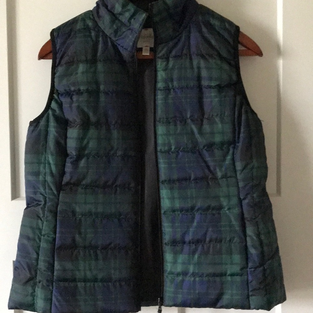 Navy and green vest